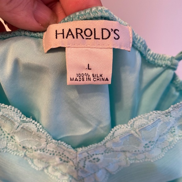 100% Silk Cami in Turquoise - Picture 2 of 5